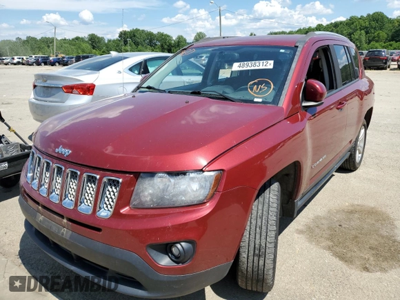 2016 Jeep Compass High Altitude Edition with VIN 1C4NJDEB6GD637479, listed as a Copart auction lot 48938312 with 0 mi miles. Bid and sale history available at carsss.com. Image 2.