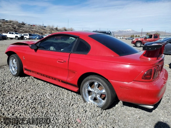 1997 Ford Mustang Cobra with VIN 1FALP47V9VF126238, listed as a Copart auction lot 45098285 with 0 mi miles and Salvage Title. Bid and sale history available at carsss.com. Image 2.