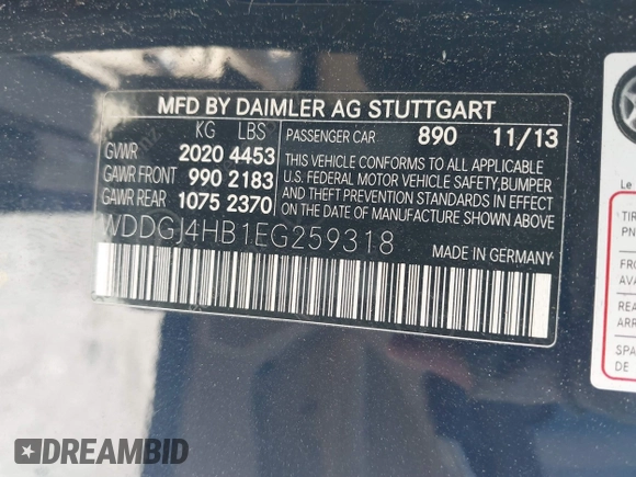 2014 Mercedes-Benz C 250 с VIN WDDGJ4HB1EG259318, выставлен на аукционе IAAI как лот 41817340 с пробегом 154 570 миль миль и . История ставок и продаж доступна на DreamBid. Изображение 9.