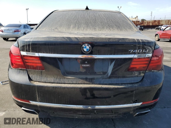 2015 BMW 7 Series 740Li with VIN WBAYE4C52FD946831, listed as a Copart auction lot 49014195 with 137,447 mi miles and Salvage Title. Bid and sale history available at DreamBid. Image 6.