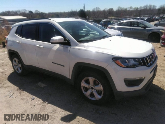 2018 Jeep Compass Latitude with VIN 3C4NJCBB3JT227044, listed as a IAAI auction lot 41853868 with 75,356 mi miles. Bid and sale history available at carsss.com. Image 1.