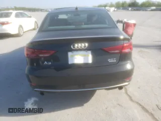 2017 Audi A3 Sedan Premium with VIN WAUB8GFF0H1017955, listed as a Copart auction lot 50989414 with 45,566 mi miles and Salvage Title. Bid and sale history available at carsss.com. Image 6.