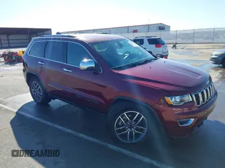 2019 Jeep Grand Cherokee Limited with VIN 1C4RJFBGXKC655012, listed as a IAAI auction lot 41749872 with 86,731 mi miles. Bid and sale history available at carsss.com. Image 1.