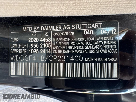 2012 Mercedes-Benz C 250 Sport z VIN WDDGF4HB7CR231400, wystawiony jako Copart lot #58000085 z przebiegiem 59 800 mil mil oraz Szkoda całkowita • Salvage title. Historia ofert i sprzedaży dostępna na DreamBid. Obrazek 10.