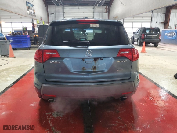2008 Acura MDX Tech Pkg with VIN 2HNYD283X8H508933, listed as a Copart auction lot 53121965 with 171,408 mi miles and Salvage Title. Bid and sale history available at carsss.com. Image 6.