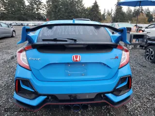 2021 Honda Civic Type R Touring with VIN SHHFK8G78MU202810, listed as a Copart auction lot 78390294 with 38,530 mi miles and Salvage Title. Bid and sale history available at carsss.com. Image 6.