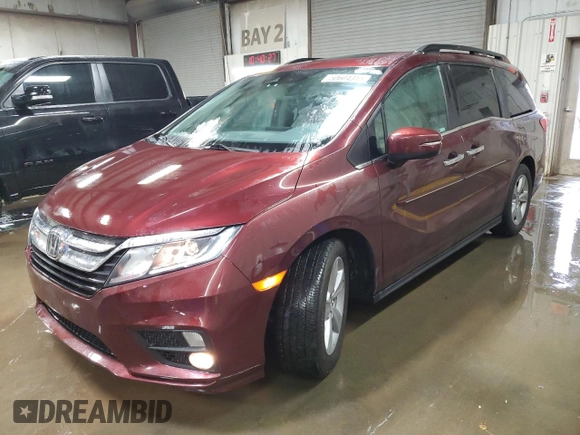 2018 Honda Odyssey EX-L with VIN 5FNRL6H79JB097107, listed as a Copart auction lot 50604315 with 78,093 mi miles and Salvage Title. Bid and sale history available at carsss.com. Image 1.
