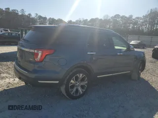 2018 Ford Explorer Platinum with VIN 1FM5K8HT5JGC38878, listed as a Copart auction lot 46522295 with 81,768 mi miles and Salvage Title. Bid and sale history available at DreamBid. Image 3.