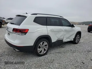 2023 Volkswagen Atlas SE with VIN 1V2JP2CA9PC520933, listed as a Copart auction lot 55444405 with 37,945 mi miles and Salvage title. Bid and sale history available at DreamBid. Image 3.