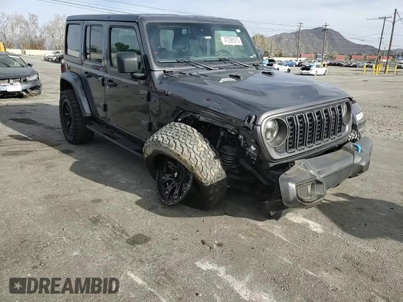 2024 Jeep Wrangler Sport S with VIN 1C4RJXN69RW147521, listed as a Copart auction lot 47298575 with 55,477 mi miles and Salvage Title. Bid and sale history available at DreamBid. Image 11.