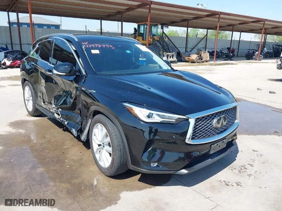 2019 Infiniti QX50 ESSENTIAL with VIN 3PCAJ5M15KF112850, listed as a IAAI auction lot 41978793 with 144,837 mi miles. Bid and sale history available at carsss.com. Image 1.