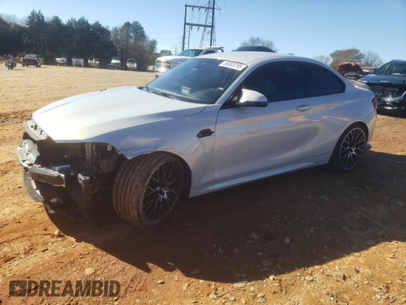 2020 BMW M2 Competition with VIN WBS2U7C02L7D76708, listed as a Copart auction lot 88303795 with 49,804 mi miles and Salvage Title. Bid and sale history available at carsss.com. Image 1.