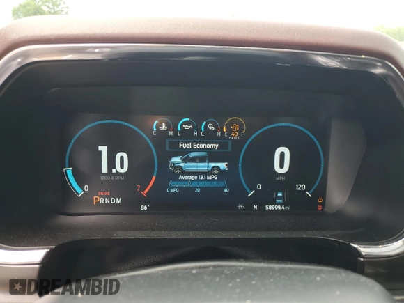 2021 Ford F-150 XL with VIN 1FTFW1ED9MFC67912, listed as a Copart auction lot 61664075 with 58,999 mi miles and Salvage title. Bid and sale history available at DreamBid. Image 9.