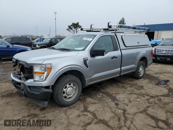 2022 Ford F-150 XL with VIN 1FTMF1C56NKD25163, listed as a Copart auction lot 48294315 with 104,625 mi miles and Clean title. Bid and sale history available at DreamBid. Image 1.