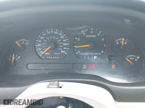 1997 Ford Mustang GT with VIN 1FALP42X8VF152984, listed as a IAAI auction lot 42738292 with 92,002 mi miles and . Bid and sale history available at DreamBid. Image 7.