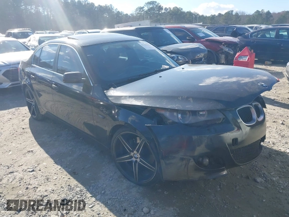 2007 BMW 5 Series 525i with VIN WBANE53517CW62137, listed as a IAAI auction lot 41163353 with 224,428 mi miles and . Bid and sale history available at carsss.com. Image 1.