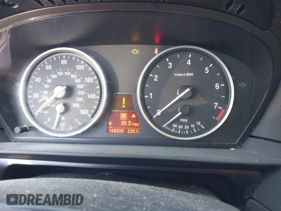 2009 BMW 5 Series 528i with VIN WBANU53559C122165, listed as a IAAI auction lot 41420321 with 148,320 mi miles and . Bid and sale history available at carsss.com. Image 7.
