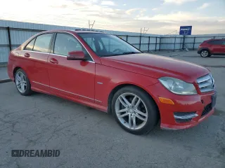 2012 Mercedes-Benz C 250 Sport with VIN WDDGF4HB7CR237214, listed as a Copart auction lot 55521725 with Not Provided miles and Salvage Title. Bid and sale history available at DreamBid. Image 4.