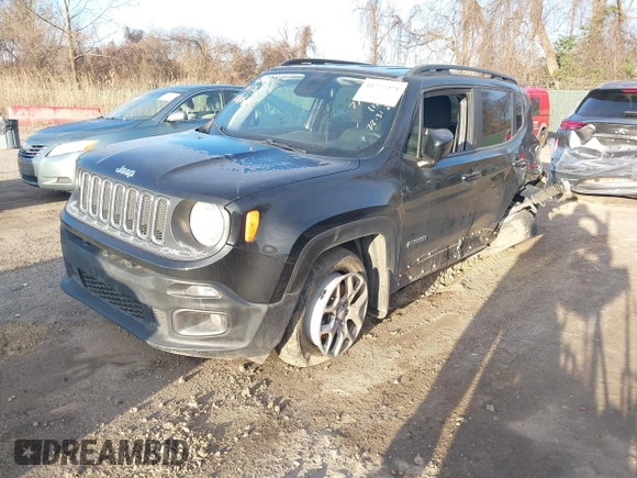 2018 Jeep Renegade Latitude with VIN ZACCJABB7JPH15240, listed as a IAAI auction lot 41727971 with 96,853 mi miles and . Bid and sale history available at carsss.com. Image 18.