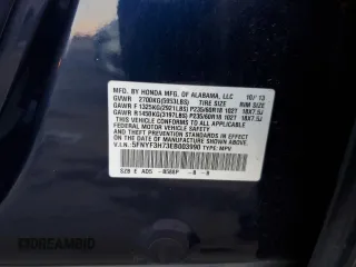 2014 Honda Pilot EX-L with VIN 5FNYF3H73EB003990, listed as a Copart auction lot 86632024 with 134,575 mi miles and Salvage Title. Bid and sale history available at DreamBid. Image 13.