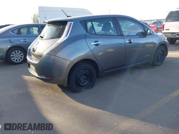 2015 Nissan LEAF SV with VIN 1N4AZ0CP8FC313734, listed as a IAAI auction lot 41613766 with 107,229 mi miles. Bid and sale history available at carsss.com. Image 4.