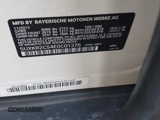 2014 BMW X5 sDrive35i with VIN 5UXKR2C54E0C01376, listed as a IAAI auction lot 41647680 with 50,941 mi miles. Bid and sale history available at carsss.com. Image 9.
