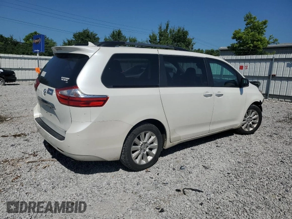 2015 Toyota Sienna Limited with VIN 5TDDK3DC5FS104572, listed as a Copart auction lot 62145625 with 156,740 mi miles and Salvage title. Bid and sale history available at DreamBid. Image 3.