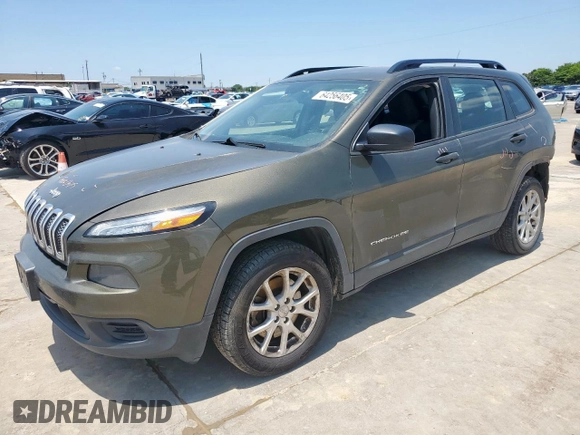 2015 Jeep Cherokee Sport with VIN 1C4PJLAB5FW684191, listed as a Copart auction lot 64256405 with 159,289 mi miles and Salvage title. Bid and sale history available at DreamBid. Image 1.