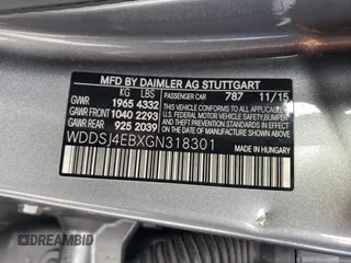 2016 Mercedes-Benz CLA 250 with VIN WDDSJ4EBXGN318301, listed as a Copart auction lot 45366164 with 94,495 mi miles and . Bid and sale history available at DreamBid. Image 12.