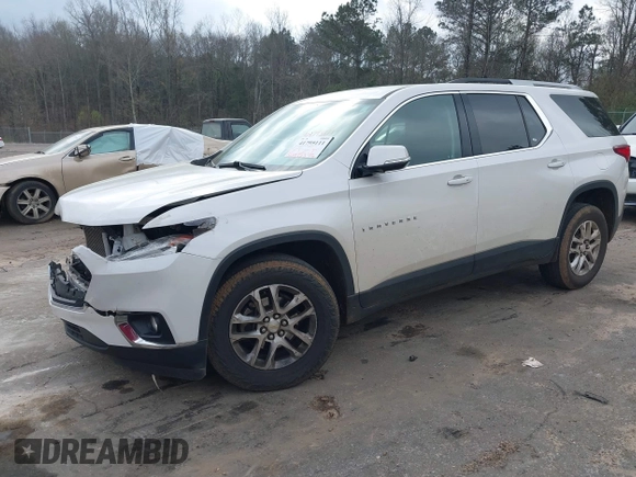 2018 Chevrolet Traverse LT Cloth z VIN 1GNERGKW8JJ279285, wystawiony jako IAAI lot #41795111 z przebiegiem 261 975 mil mil oraz . Historia ofert i sprzedaży dostępna na DreamBid. Obrazek 2.