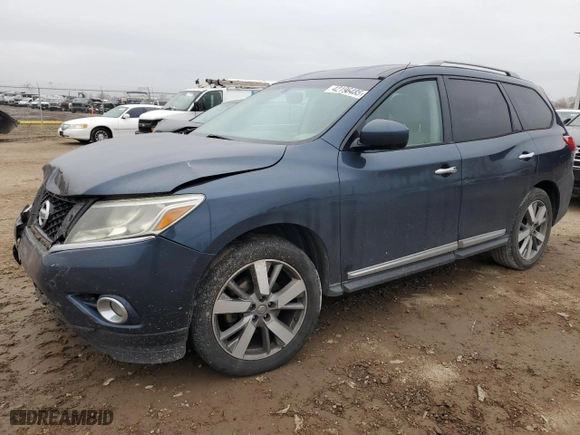 2013 Nissan Pathfinder SV with VIN 5N1AR2MNXDC614193, listed as a Copart auction lot 42196485 with 196,657 mi miles and Salvage Title. Bid and sale history available at carsss.com. Image 1.