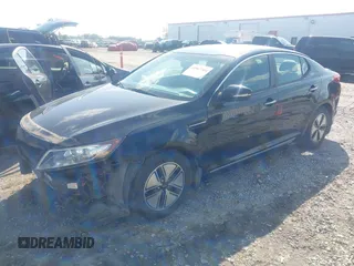 2012 Kia Optima Hybrid with VIN KNAGM4AD8C5013501, listed as a IAAI auction lot 41967304 with 181,673 mi miles. Bid and sale history available at carsss.com. Image 2.