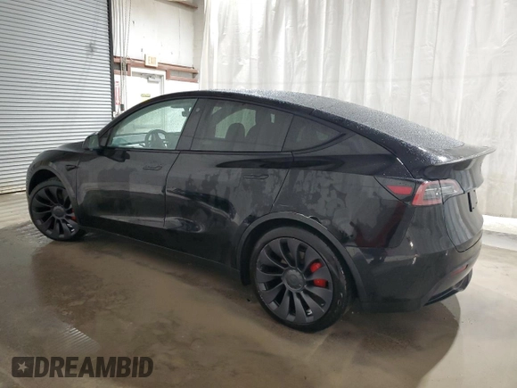 2022 Tesla Model Y Performance with VIN 7SAYGDEF3NF453267, listed as a Copart auction lot 53787615 with 82,452 mi miles and Salvage Title. Bid and sale history available at DreamBid. Image 2.