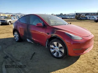 2023 Tesla Model Y Long Range with VIN 7SAYGDEE6PA167386, listed as a Copart auction lot 88166755 with Not Provided miles and Salvage Title. Bid and sale history available at DreamBid. Image 4.