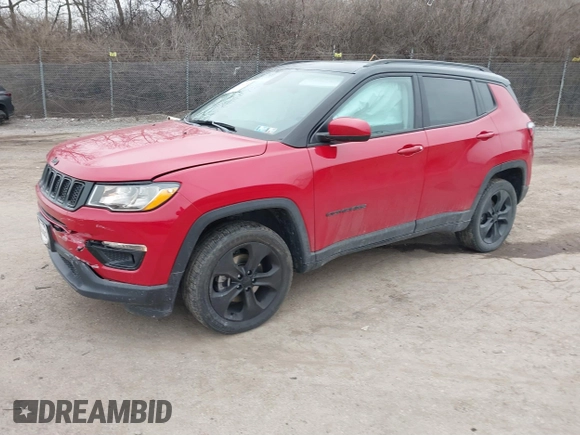 2018 Jeep Compass Latitude with VIN 3C4NJDBB2JT399488, listed as a IAAI auction lot 41553252 with 79,606 mi miles. Bid and sale history available at carsss.com. Image 19.