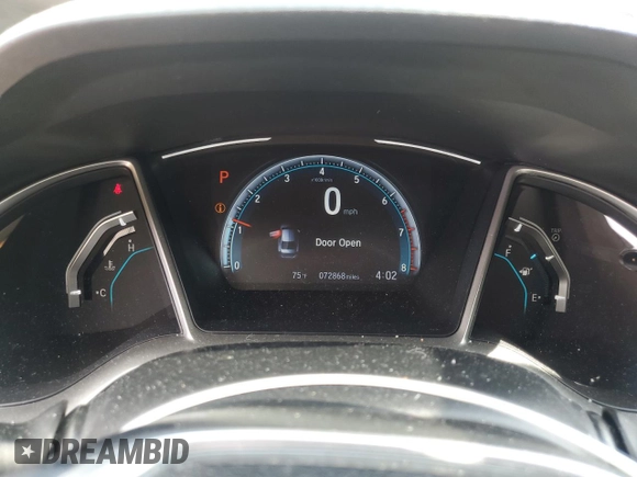 2019 Honda Civic EX-L z VIN 19XFC1F7XKE009097, wystawiony jako Copart lot #56054825 z przebiegiem 72 868 mil mil oraz Szkoda całkowita • Salvage title. Historia ofert i sprzedaży dostępna na DreamBid. Obrazek 9.