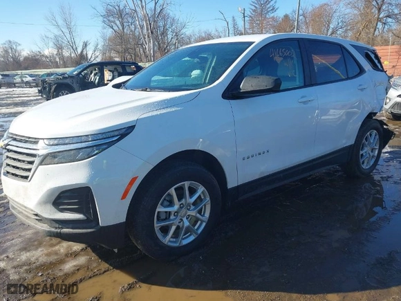 2023 Chevrolet Equinox LS with VIN 3GNAXSEG4PL213068, listed as a IAAI auction lot 41665002 with 14,740 mi miles. Bid and sale history available at carsss.com. Image 2.