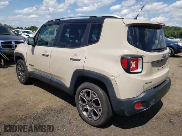 2016 Jeep Renegade Limited z VIN ZACCJBDT1GPC74208, wystawiony jako Copart lot #62271115 z przebiegiem 105 250 mil mil oraz Szkoda całkowita • Salvage title. Historia ofert i sprzedaży dostępna na DreamBid. Obrazek 2.