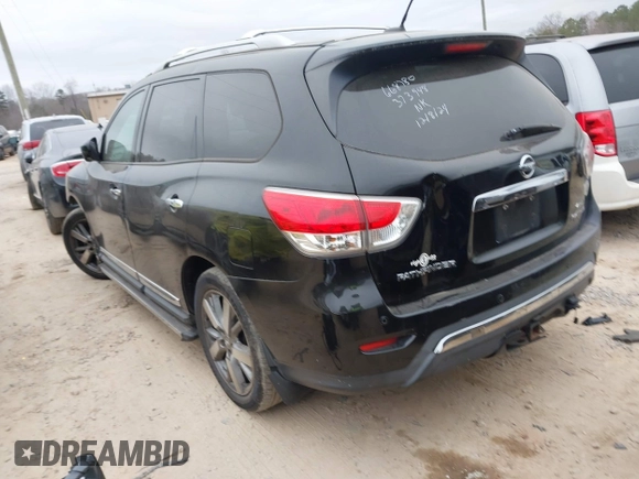 2013 Nissan Pathfinder SV with VIN 5N1AR2MMXDC668780, listed as a IAAI auction lot 41160795 with 158,610 mi miles. Bid and sale history available at carsss.com. Image 3.