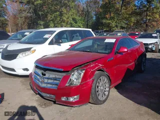 2011 Cadillac CTS Coupe Performance with VIN 1G6DJ1ED8B0154882, listed as a IAAI auction lot 40820898 with 1 mi miles. Bid and sale history available at carsss.com. Image 2.