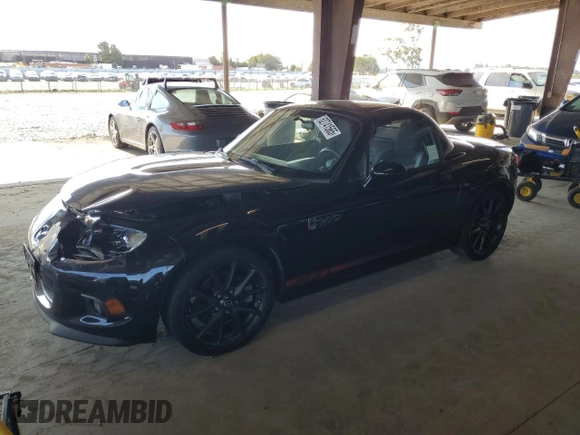 2014 Mazda MX-5 Miata Club with VIN JM1NC2MF0E0235061, listed as a Copart auction lot 62741565 with 63,767 mi miles and Salvage title. Bid and sale history available at DreamBid. Image 1.