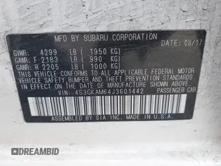 2018 Subaru Impreza Special Sports with VIN 4S3GKAM64J3601442, listed as a IAAI auction lot 42076615 with 149,028 mi miles and . Bid and sale history available at DreamBid. Image 9.