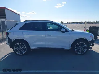 2021 Audi Q3 S line Premium Plus with VIN WA1EECF35M1139805, listed as a IAAI auction lot 41798290 with 34,345 mi miles. Bid and sale history available at carsss.com. Image 14.