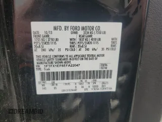 2014 Ford F-150 XL with VIN 1FTFX1EF6EFA22047, listed as a Copart auction lot 58342505 with 75,495 mi miles and Salvage title. Bid and sale history available at DreamBid. Image 12.