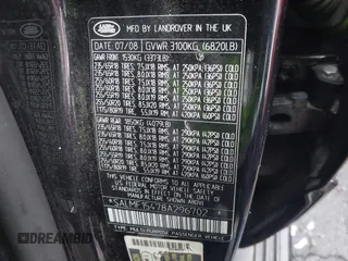 2008 Land Rover Range Rover HSE with VIN SALMF15478A296702, listed as a IAAI auction lot 42230994 with 199,495 mi miles and . Bid and sale history available at DreamBid. Image 9.