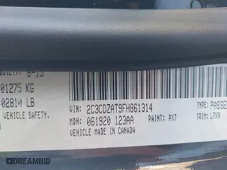 2015 Dodge Challenger R/T with VIN 2C3CDZAT9FH861314, listed as a IAAI auction lot 41373091 with 32,615 mi miles. Bid and sale history available at carsss.com. Image 9.