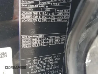 2020 Land Rover Defender X with VIN SALEX7EU4L2034420, listed as a Copart auction lot 59281815 with 41,249 mi miles and Salvage title. Bid and sale history available at DreamBid. Image 14.