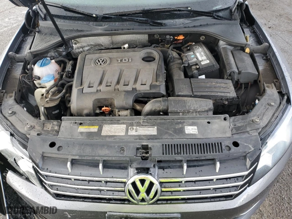 2013 Volkswagen Passat TDI SE with VIN 1VWBN7A34DC151534, listed as a Copart auction lot 47893205 with 121,441 mi miles and Salvage Title. Bid and sale history available at carsss.com. Image 12.