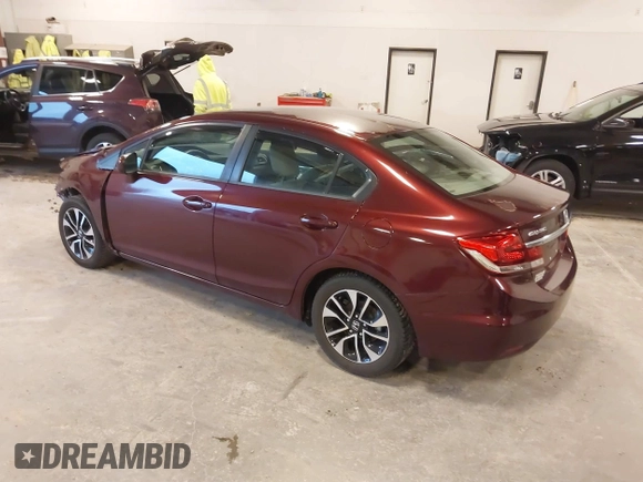 2014 Honda Civic Sedan EX with VIN 19XFB2F8XEE084520, listed as a IAAI auction lot 41851146 with 86,607 mi miles. Bid and sale history available at carsss.com. Image 3.