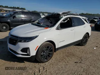 2023 Chevrolet Equinox RS with VIN 3GNAXMEG1PS194187, listed as a Copart auction lot 55292635 with 17,537 mi miles and Salvage title. Bid and sale history available at DreamBid. Image 1.